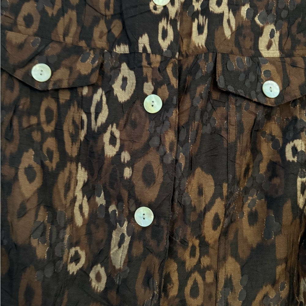 Ruby Rd. Brown & Black Leopard-Print Crop Jacket - Picture 2 of 8